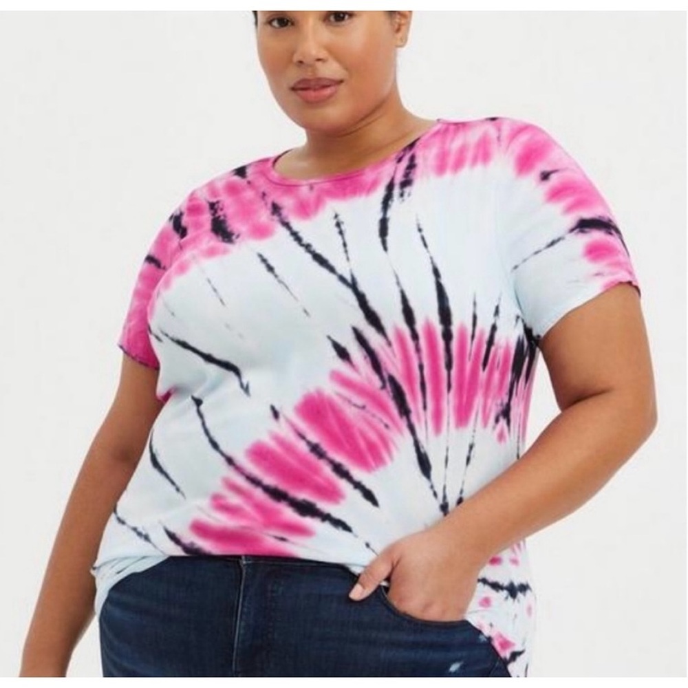 Torrid Light Blue & Purple tie dye tee